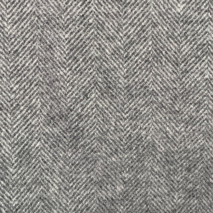 BRUNELLO CUCINELLI Size 38 Grey Herringbone Wool Cashmere Coat