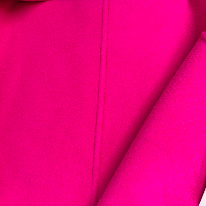 AMI by ALEXANDRE MATTIUSSI FW22 Size 40 Pink Textured Wool Hidden Buttons Oversized Coat