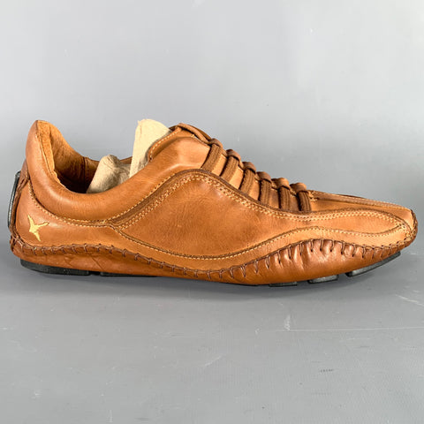 PIKOLINOS Size 10 Tan Leather Drivers Loafers