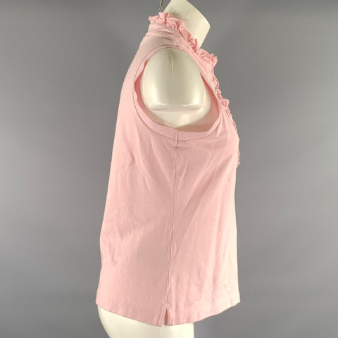 BROOKS BROTHERS Size M Pink Cotton Blend Polo Casual Top