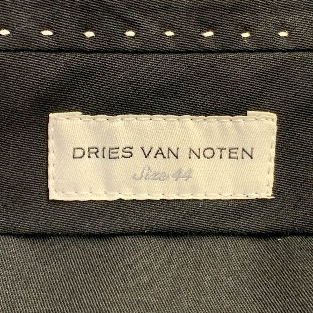 DRIES VAN NOTEN Size 28 Navy Mohair Wool Flat Front Dress Pants