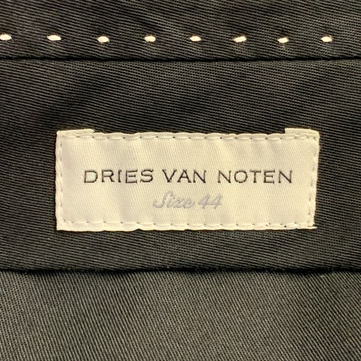 DRIES VAN NOTEN Size 28 Navy Mohair Wool Flat Front Dress Pants