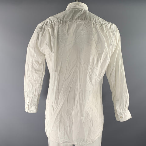 COMME des GARCONS SHIRT Size XL White Grey Black Checkered Long Sleeve Shirt