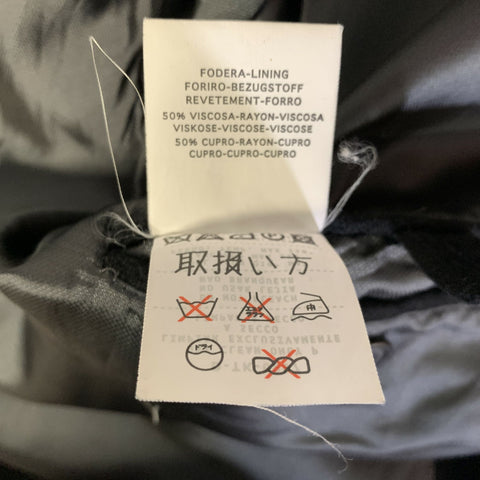 ERMENEGILDO ZEGNA Size L Black Cashmere Button Up Coat