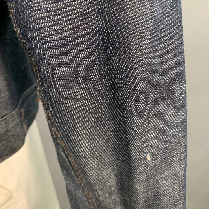 A.P.C. Size XL Blue Twill Cotton Denim Button Up Jacket