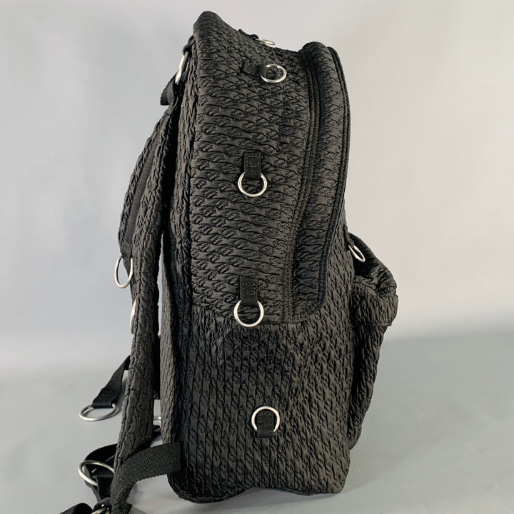 EASTPAK x RAF SIMONS Black Silver Textured Polyester Blend Backpack