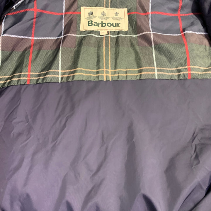 BARBOUR Size XL Finn Navy Quilted Polyamide Zip Up Puffer Vest