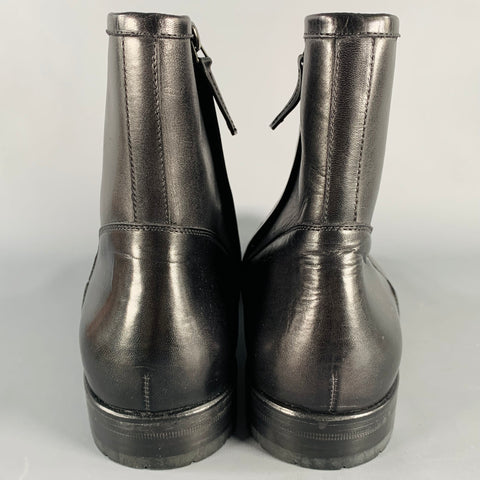 MR. HARE Size 11.5 Toussaint Black Leather Side Zipper Boots