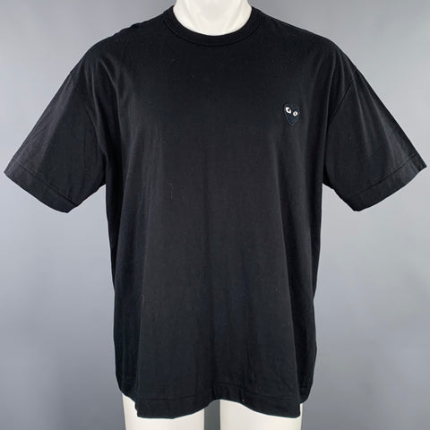 COMME des GARCONS PLAY Size S Black Cotton Oversized T-shirt