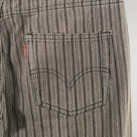JUNYA WATANABE Size M Grey Black Stripe Cotton Five Pockets Jeans
