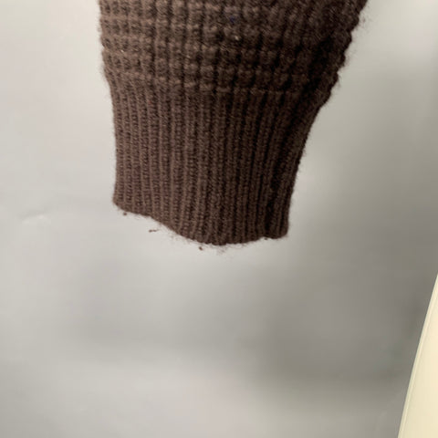 ERMENEGILDO ZEGNA Size M Brown Knit Cashmere 1/4 Zip Sweater