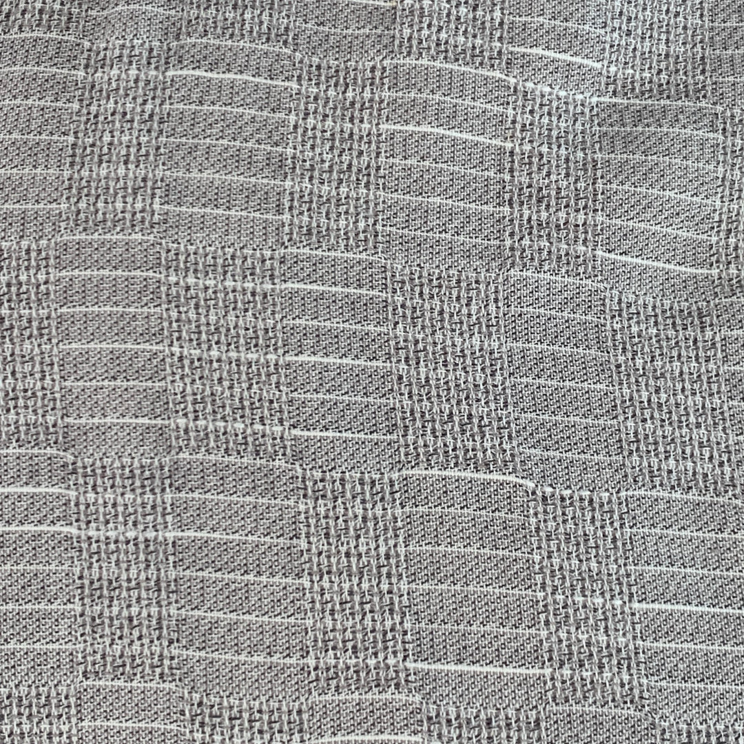 OUR LEGACY Size 38 Grey White Textured Cotton Button Down Collar One Pocket Long Sleeve Shirt