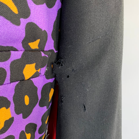 COMME des GARCONS HOMME PLUS F/W2020 Size M Black Multi Color Patchwork Wool Blend Coat