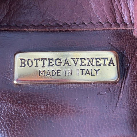 BOTTEGA VENETA Brown Leather Tassels Drawstring Crossbody Bag