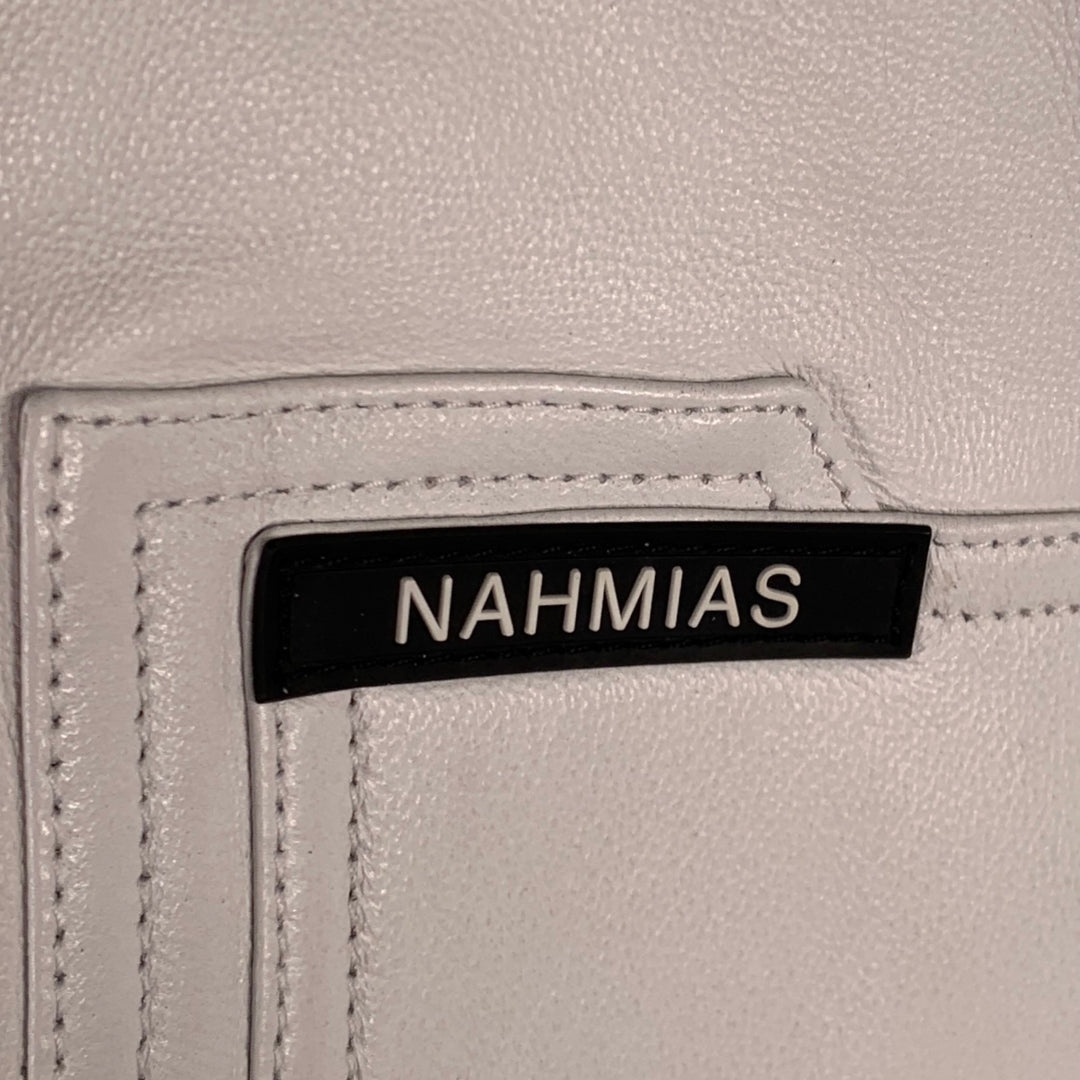 NAHMIAS Size S White Lamb Leather Carpenter Jacket
