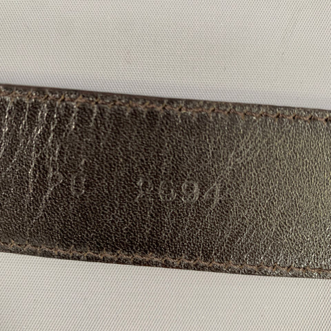 PRADA Size 34 Brown Dark brown Leather Belt