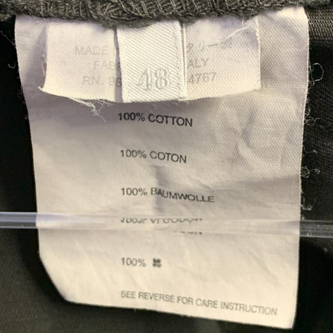PRADA Size 32 Black Twill Cotton Flat Front Slim Straight Casual Pants