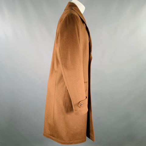 RALPH LAUREN Size 40 Brown Wool Blend Double Breasted Coat