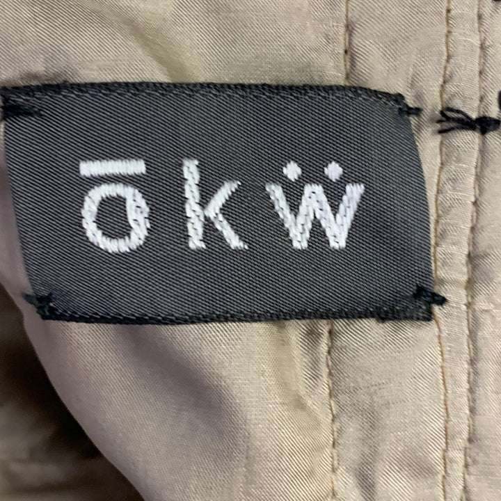 OKW Size 2 Beige Gold Silk Lace Strapless Mini Cocktail Dress