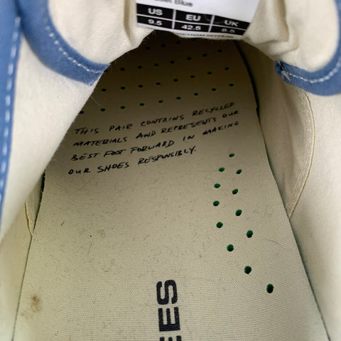 SEAVEES Size 9.5 Blue Canvas Platform Sneakers