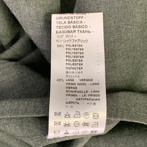 Pantalon décontracté BARENA vert olive en polyester et laine vierge, taille 34, fuselé, avec cordon de serrage