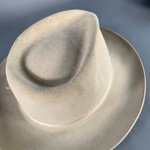 STETSON Size 7 1/8 Grey Stone Felt Fedora Hat