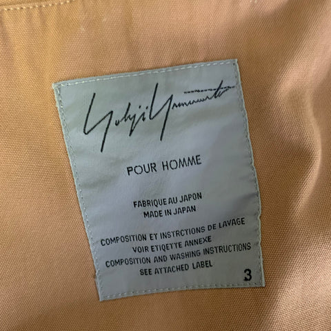 YOHJI YAMAMOTO Chest Size 50 Tan Cotton 40 33 Suit
