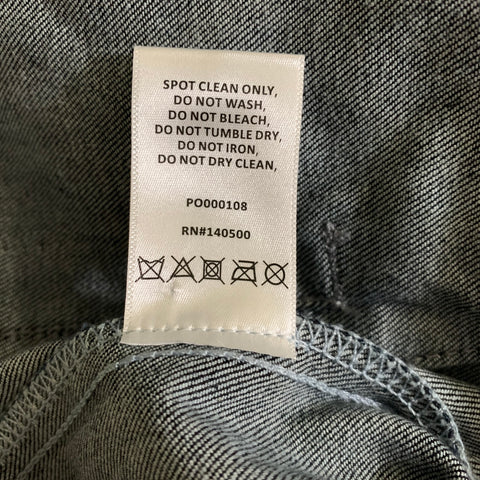 RtA Size XS Silver Cotton Elastane Metallic Trucker Jacket