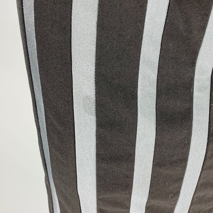 JEAN PAUL GAULTIER Size 4 Black Grey Stripe Pencil Skirt