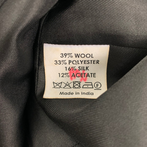 DRIES VAN NOTEN Taille 10 Haut habillé en jacquard à col rond en laine noire