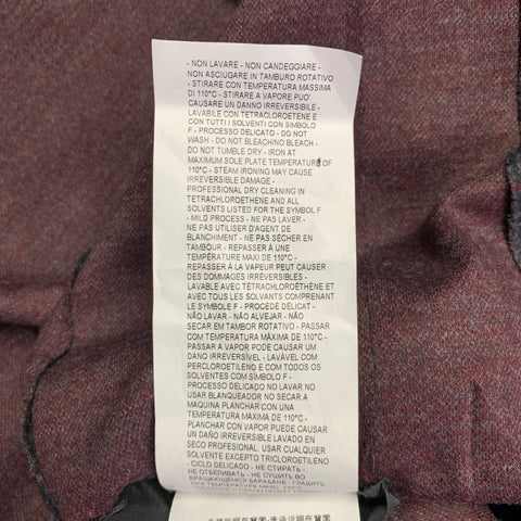 ARMANI COLLEZIONI Size 46 Grey Black Burgundy Plaid Sport Coat