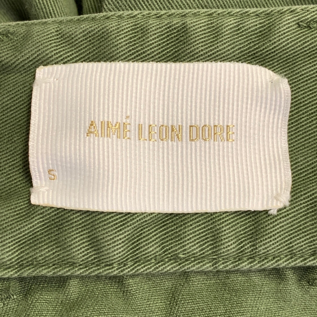 AIME LEON DORE Size S Green Cotton Cargo Tapered Casual Pants