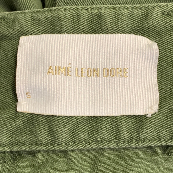 AIME LEON DORE Size S Green Cotton Cargo Tapered Casual Pants