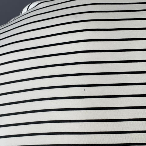 ARMANI JEANS Size XXL White Black Jersey Stripe Short Sleeve T-shirt