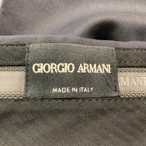 GIORGIO ARMANI Size 38 Navy Cotton Silk Notch Lapel Suit