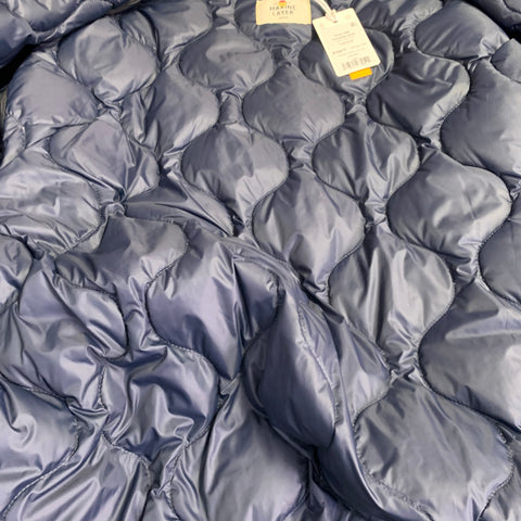 MARINE LAYER Fête 2023 Taille L Doudoune Matelassée en Nylon Bleu Marine à Une Poche