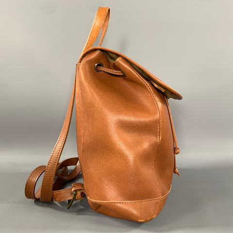 L.L.BEAN Size One Size Brown Distressed Leather Backpack