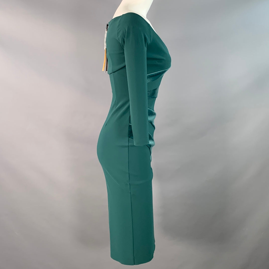 slim fit dress slacks TH&TH Camilla Long Sleeve Velvet Bridesmaid Dress In Forest Green – TH and  TH main image 1