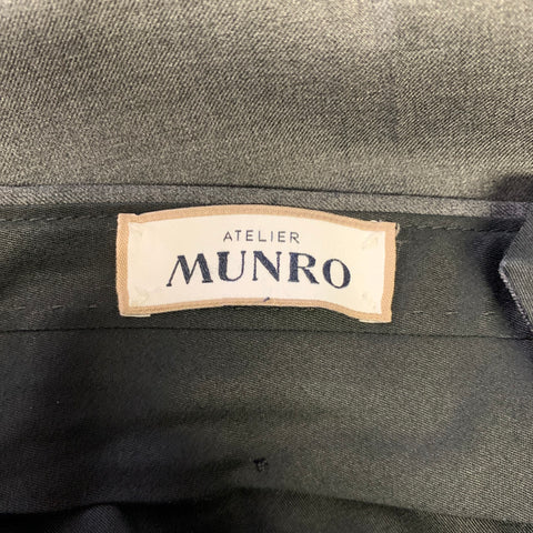 ATELIER MUNRO Size 32 Dark Grey Wool Slim Fit Dress Pants
