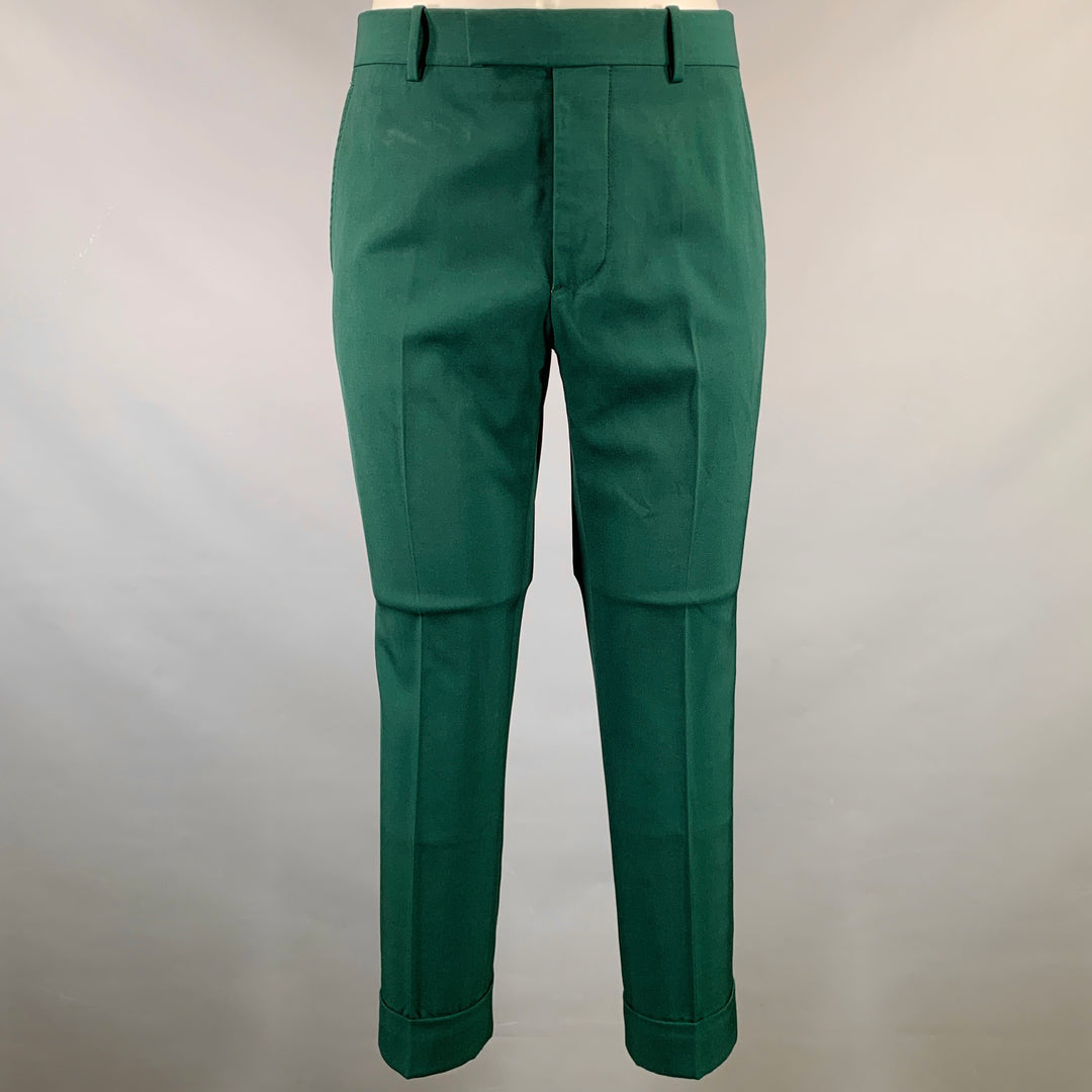 MARNI Size 38 Green Wool Blend Notch Lapel Suit