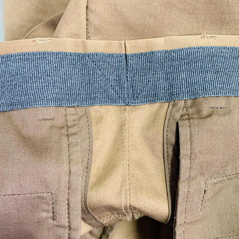 LANVIN Size 32 Khaki Cotton Ankle Zip Flat Front Dress Pants