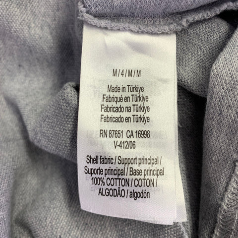 LACOSTE Size M Grey Cotton Loose Fit Large Patch Polo
