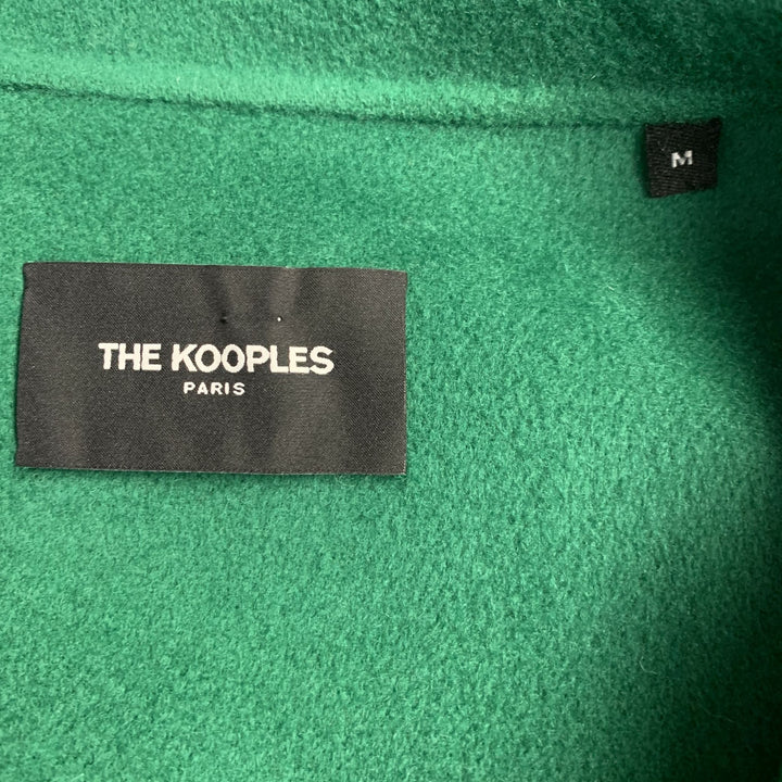THE KOOPLES Size M Green Wool Blend One Pocket Oversized Shirt Jacket