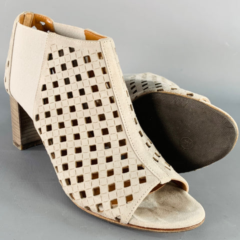 AQUATALIA Pointure 7,5 Bottes ouvertes en daim gris perforé