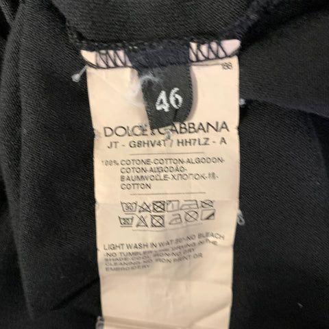 DOLCE & GABBANA Size XS Black Camel Graphic Cotton Crew-Neck T-shirt