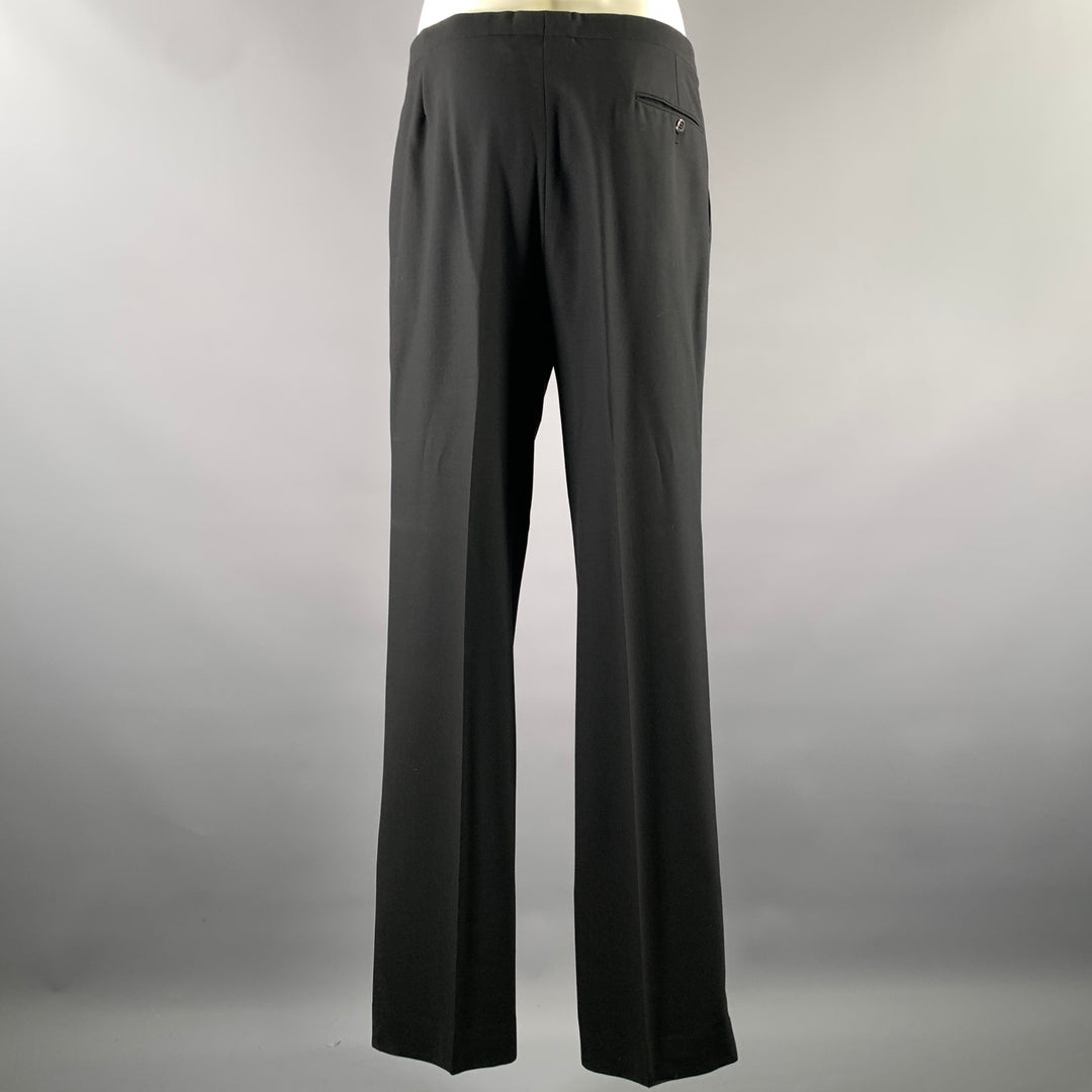BARNEYS Size 38 Black Wool Notch Lapel Tuxedo