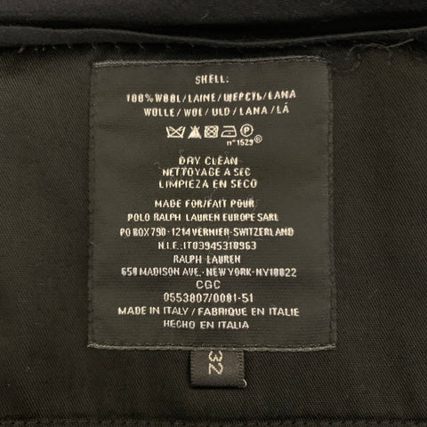 RALPH LAUREN Size 32 Grey Gunmetal Wool Cuffed Dress Pants