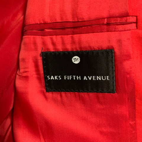 VERSACE Chest Size 38 Red Notch Lapel Sport Coat