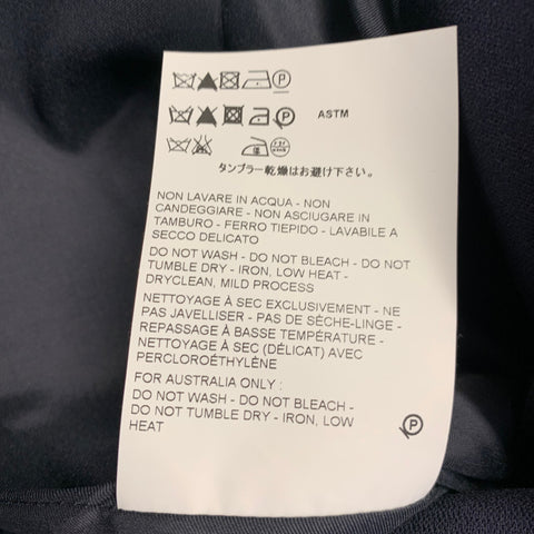 JIL SANDER Size 2 Navy Cotton Blend Zip Up A-Line Skirt