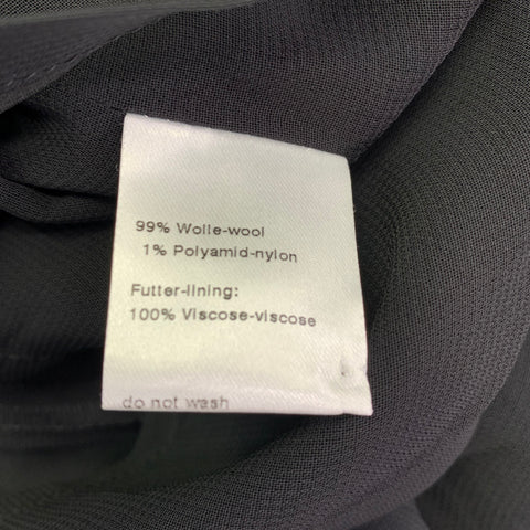 AKRIS Size 12 Black Wool Blend Sleeveless Tulip Dress